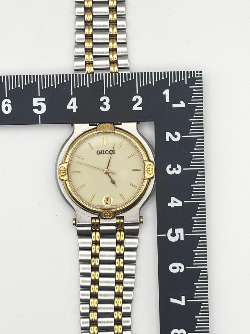 GUCCI グッチ 9000M 腕時計 クォーツ メンズ 2トーン デイト 稼働