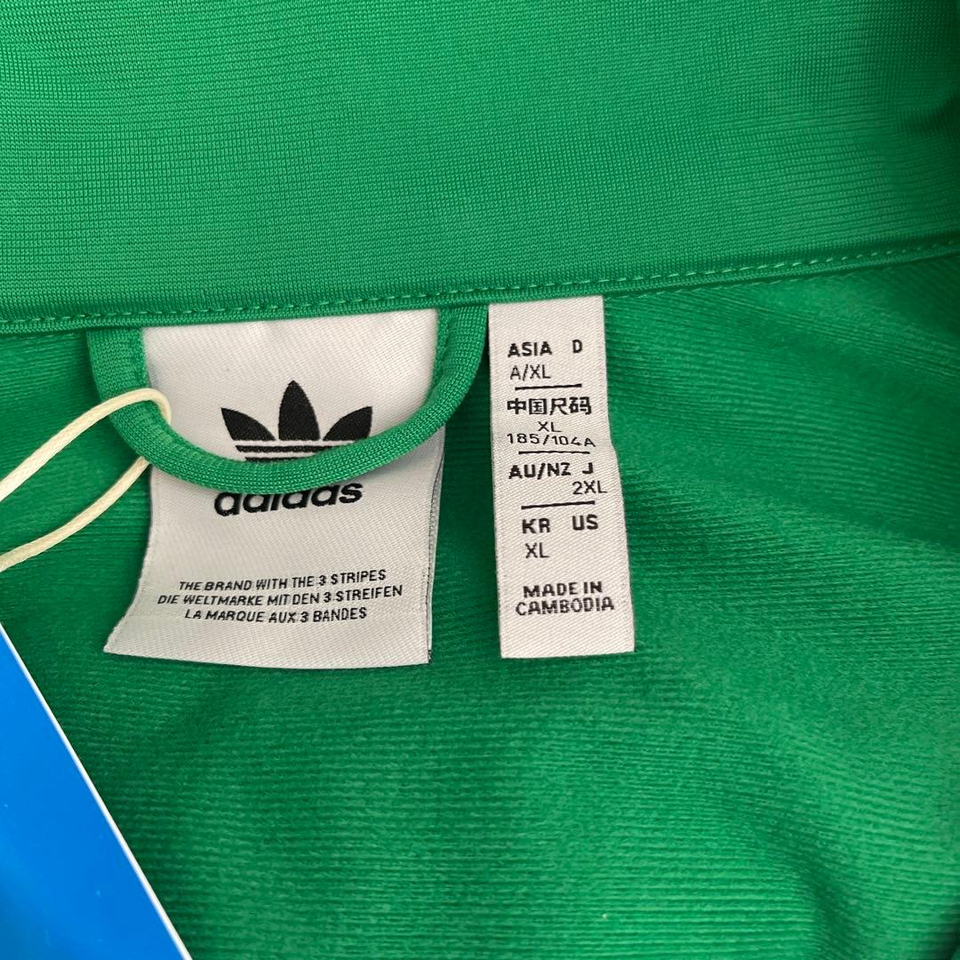 新品タグ付きadidas トレフォイルロゴ　グリーン ジャージジャケット