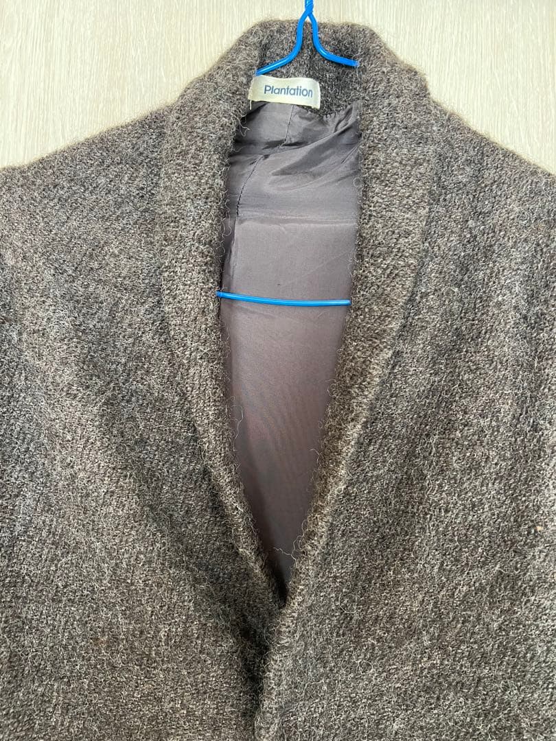 お値下げ中！plantation ロングコート ウール　ダークブラウン　used