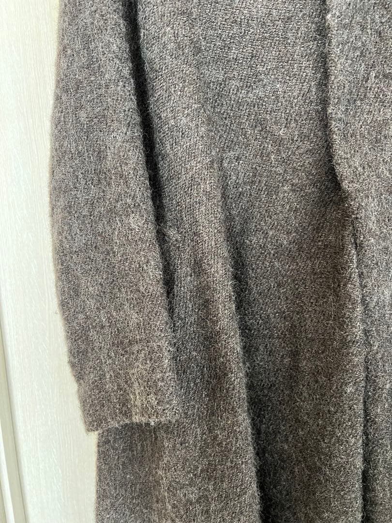 お値下げ中！plantation ロングコート ウール　ダークブラウン　used