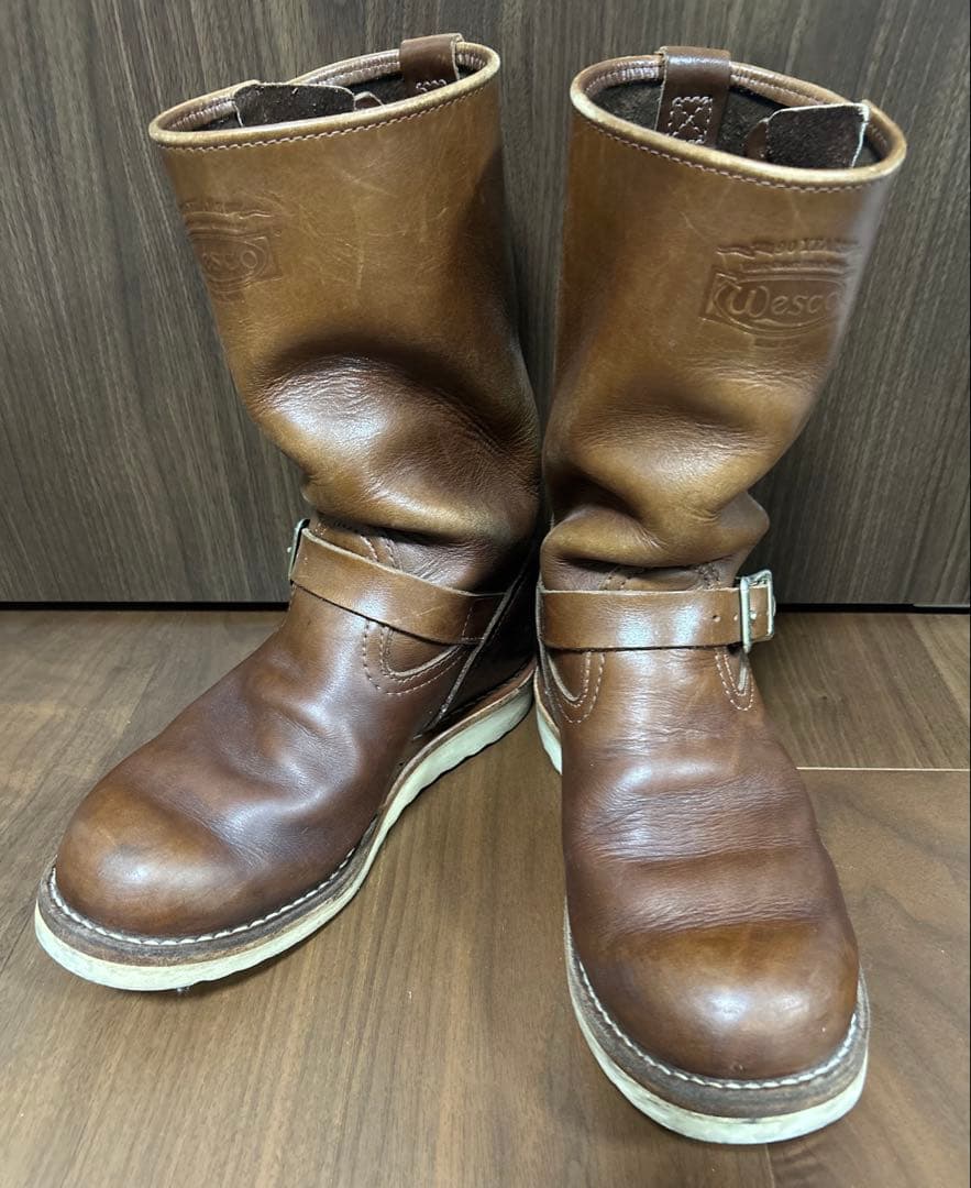s*a様 Wesco BOSS ブラウンレザーエンジニアブーツ
