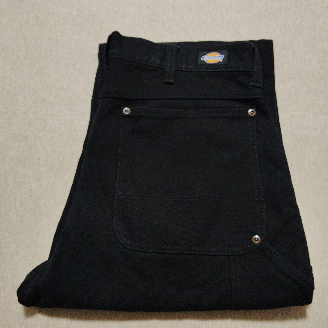 Dickies 417 ダブルニー　ペインターパンツ　ブラック　W32　ダック