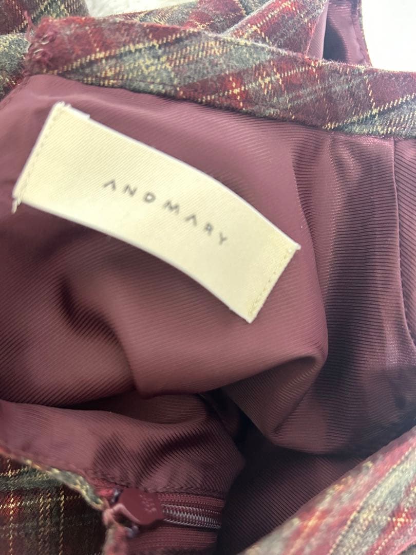 ANDMARY Lulu check set mini dress アンドマリー