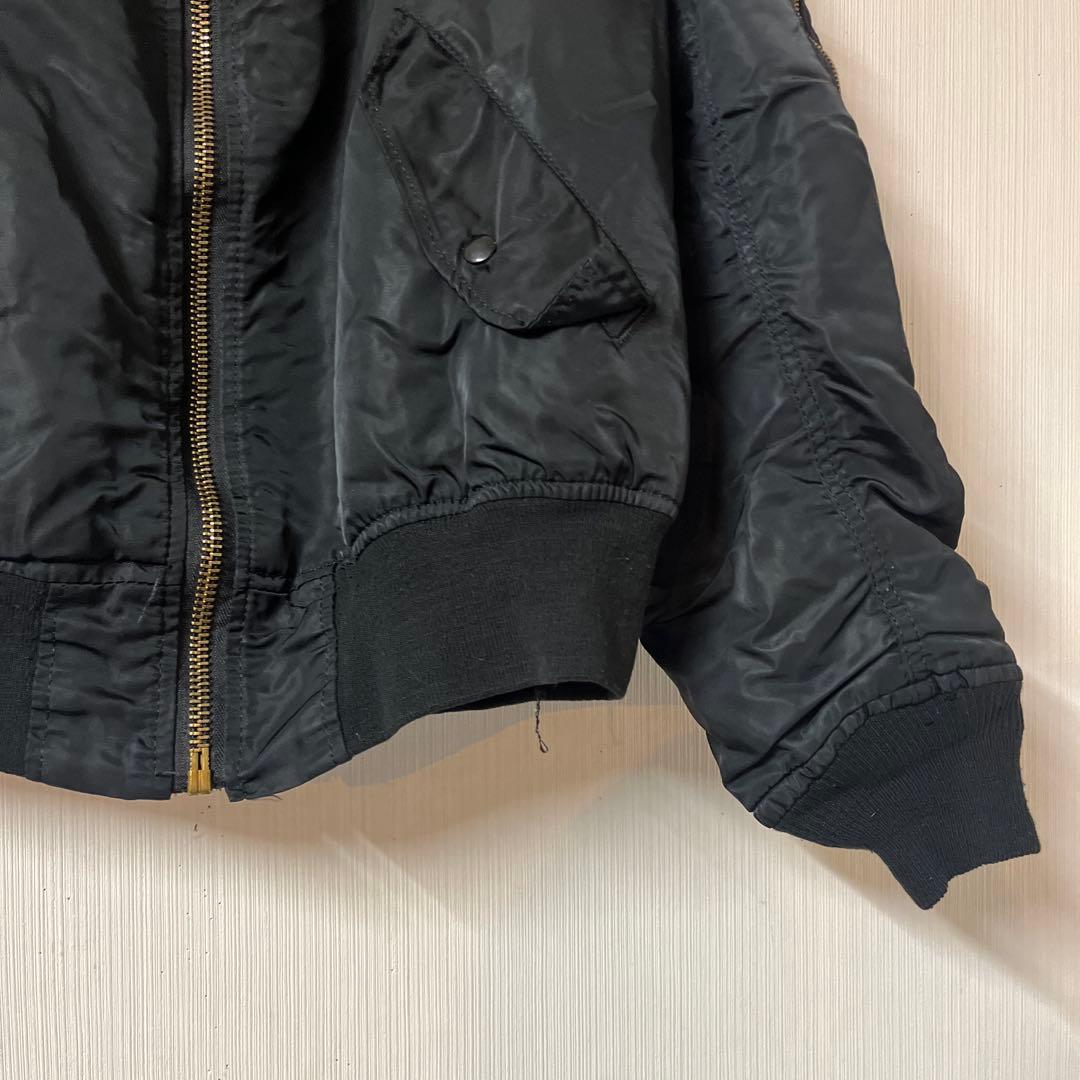 90s アルファ MA-1 サイズL ブラック フライトジャケット USA製