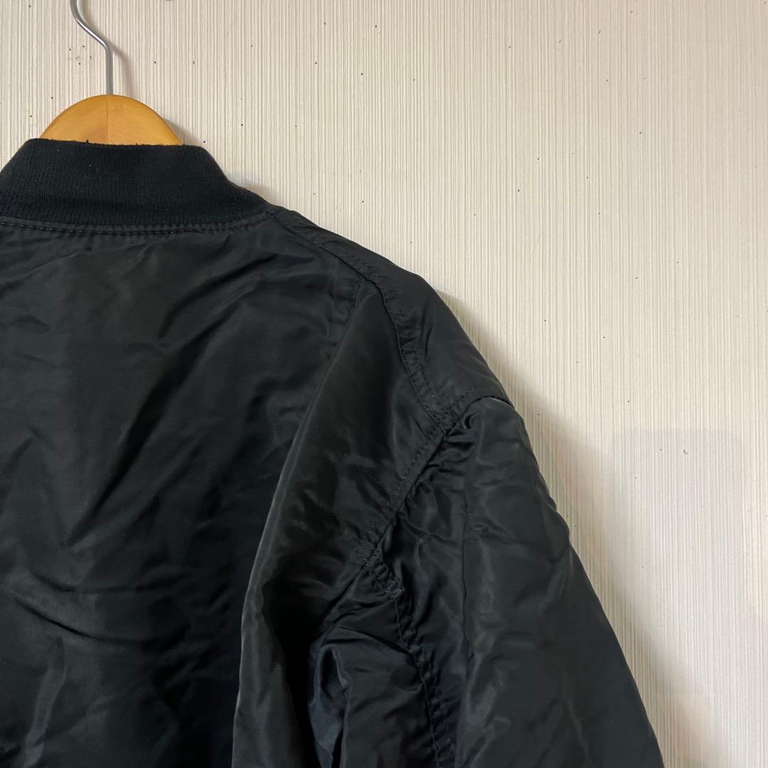 90s アルファ MA-1 サイズL ブラック フライトジャケット USA製