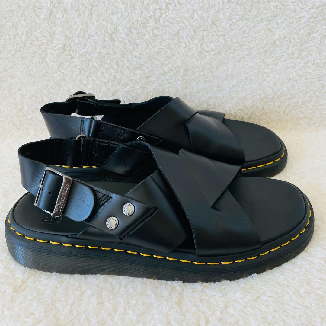 【美品】ドクターマーチン サンダル USM10 28cm 黒 レザー ZANE