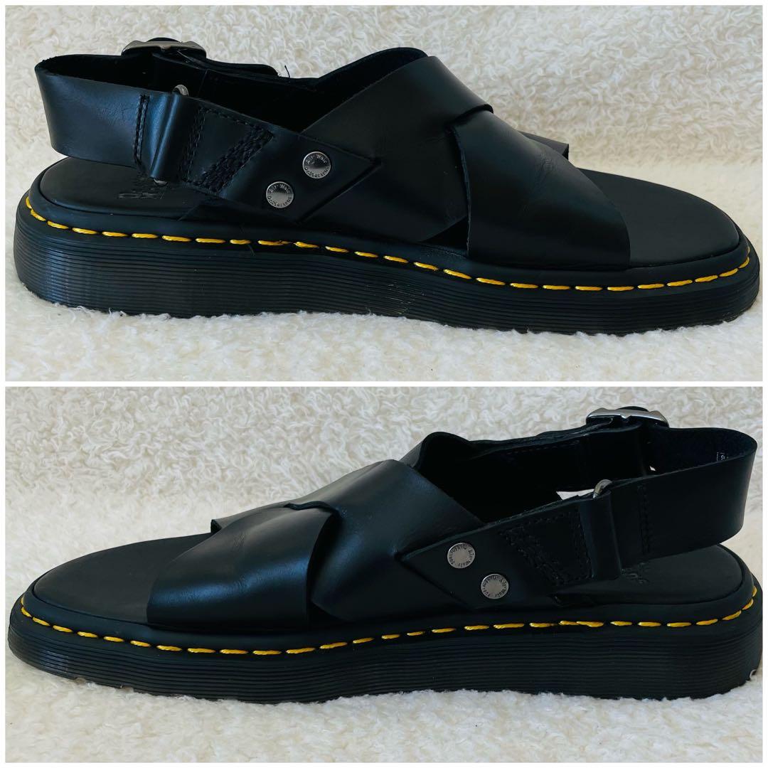 【美品】ドクターマーチン サンダル USM10 28cm 黒 レザー ZANE