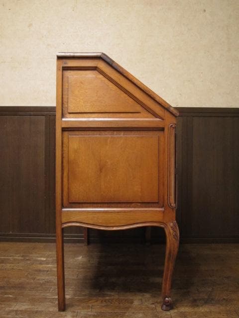 フランス アンティーク ルイ15世様式 彫刻 猫脚 ライティングビューロー