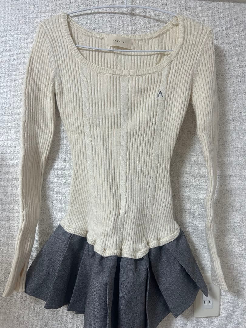 【SALE中】ANDMARY Milly knit set minidress