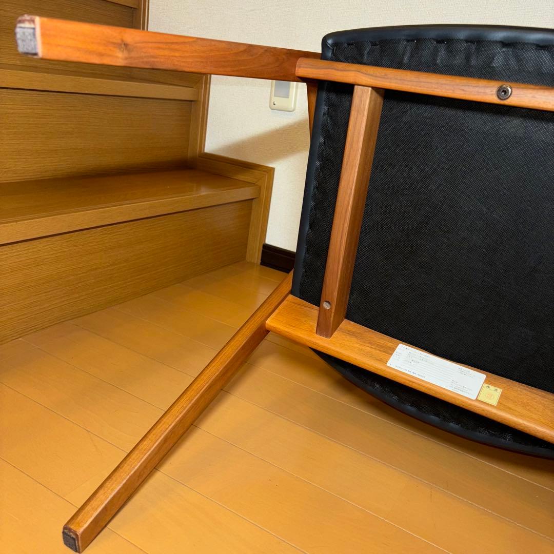 ①NAGANO INTERIOR ダイニングチェア DC-323 レザー 1脚