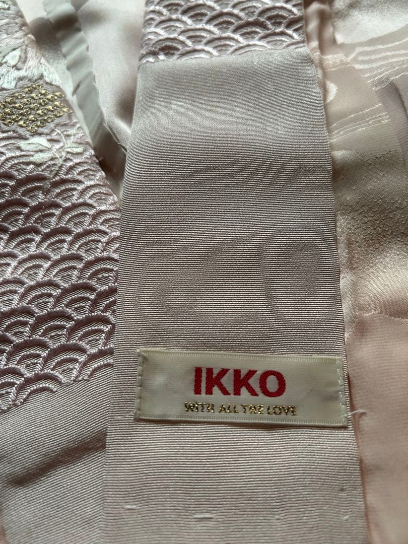 振袖フルセット　手書き草花紋　ベビーピンク