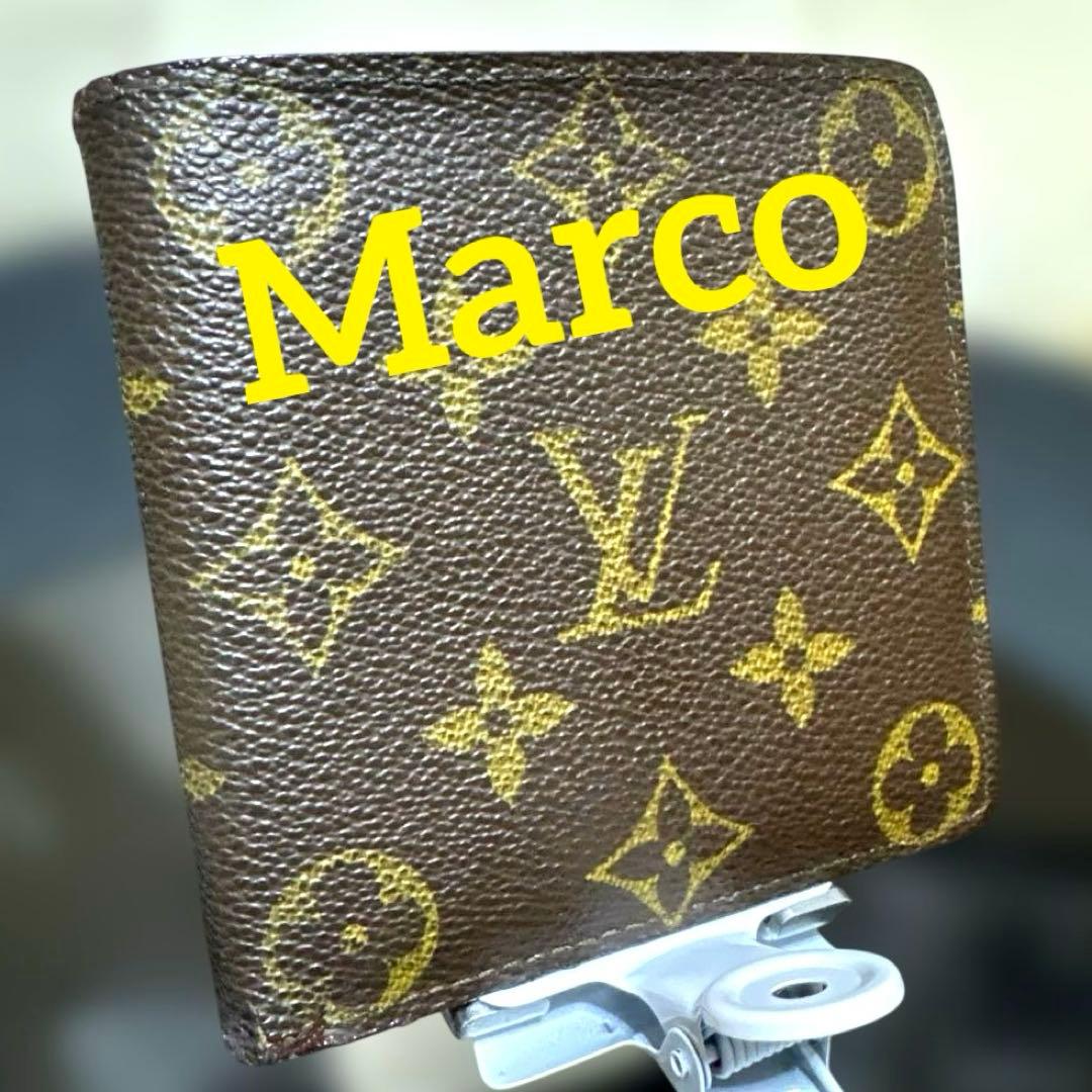 ⑧☆在庫SALE/良品☆モノグラム ♪マルコ☆2つ折り財布★ポケットあり