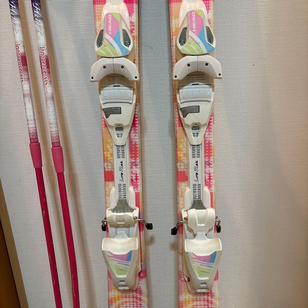 値下げ！HEAD スキーセット 140cm ピンク