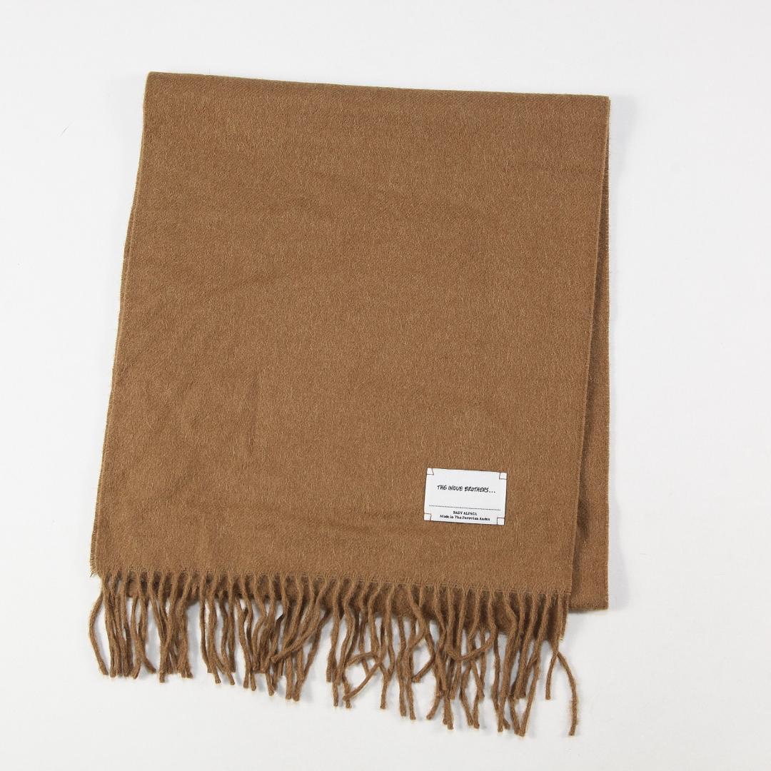 極美品 THE INOUE BROTHERS ベビーアルパカマフラー キャメル