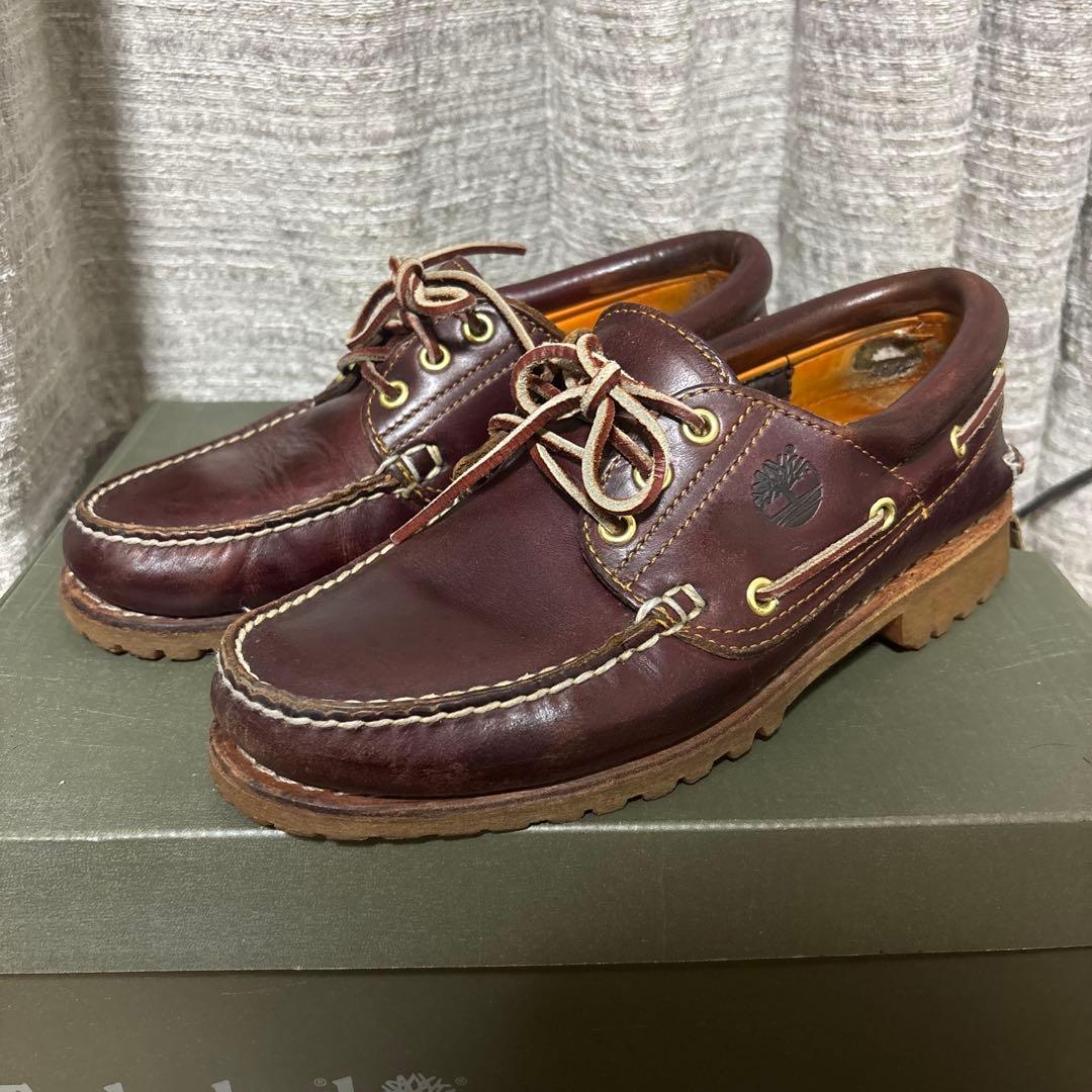 ティンバーランド モカシン　3eye バーガンディ