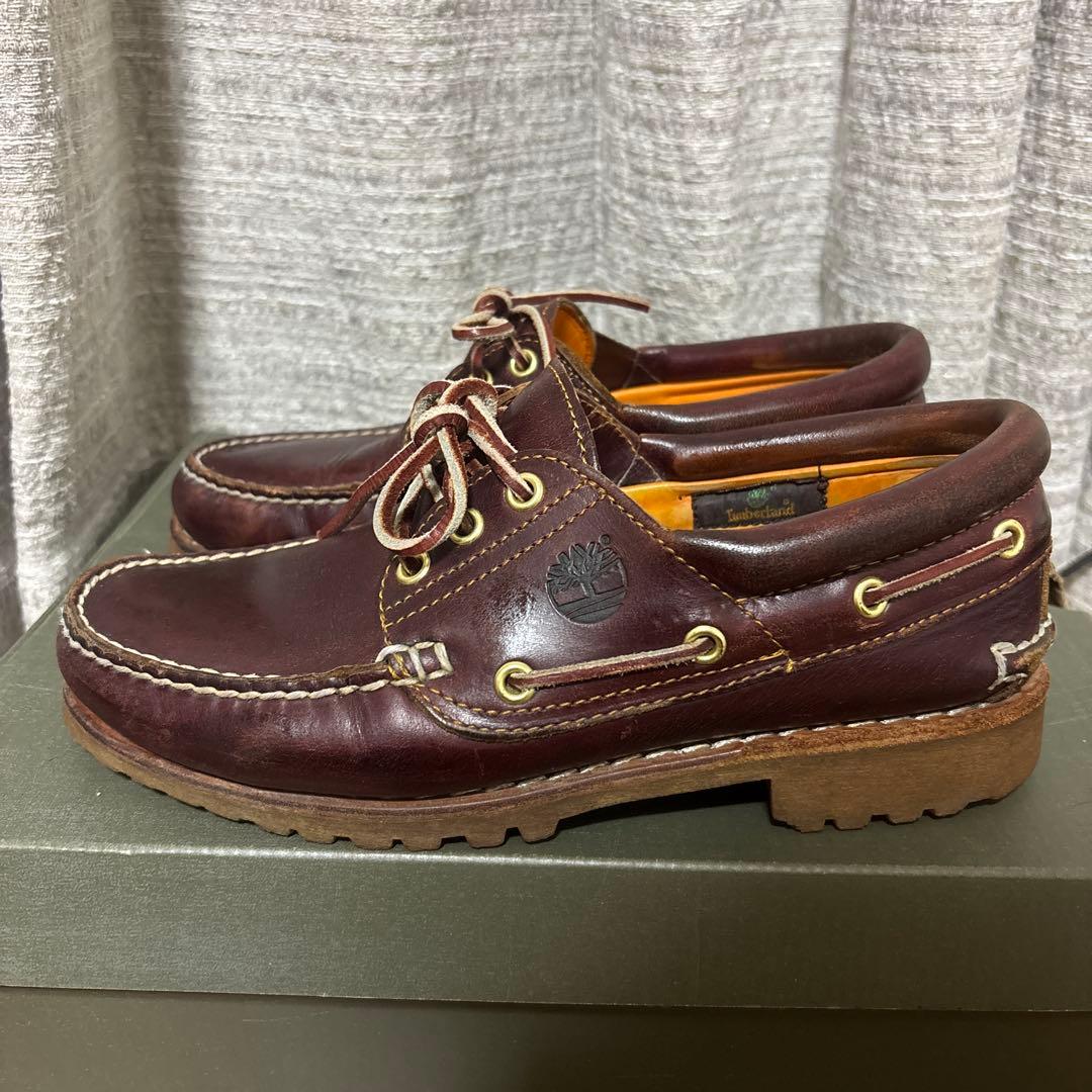 ティンバーランド モカシン　3eye バーガンディ