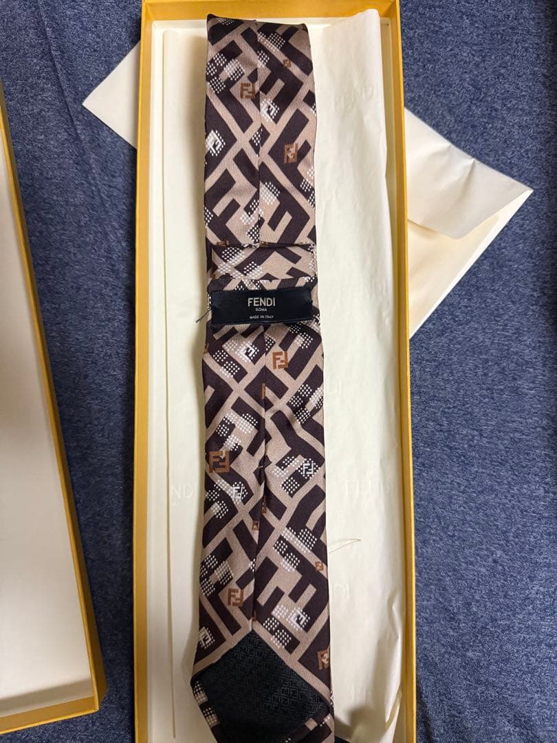 FENDI ロゴパターン シルクネクタイ