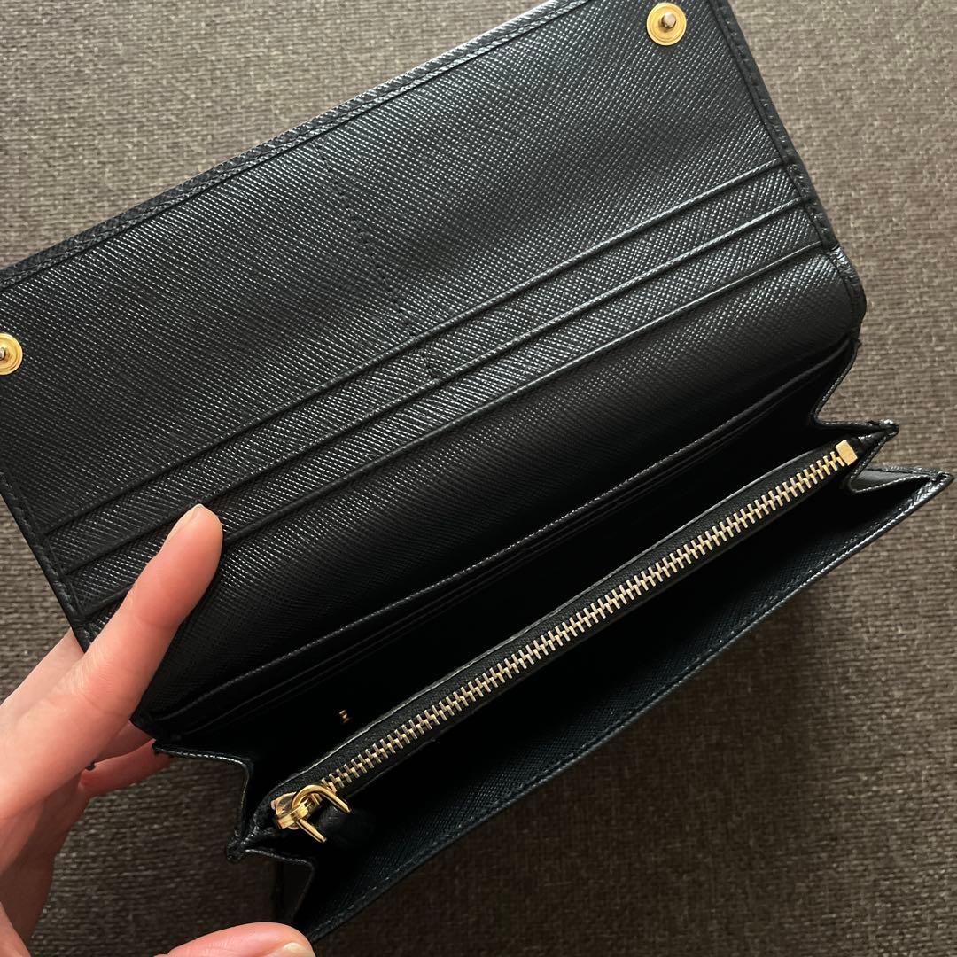 PRADA プラダ サフィアーノレザー 長財布 ブラック