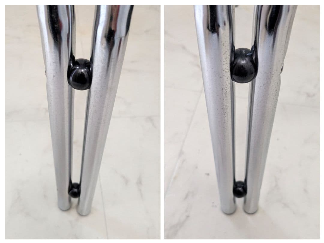 ヴィンテージ クローム ガラステーブル ポストモダン ミッドセンチュリー