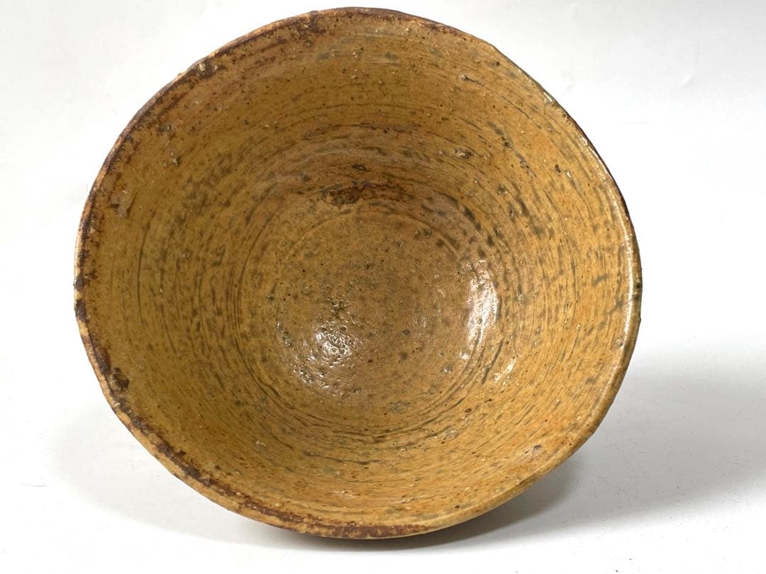 陶芸家　作家物　森田無想　伊羅保　茶碗　黄伊羅保　抹茶碗　共箱　森田十雨