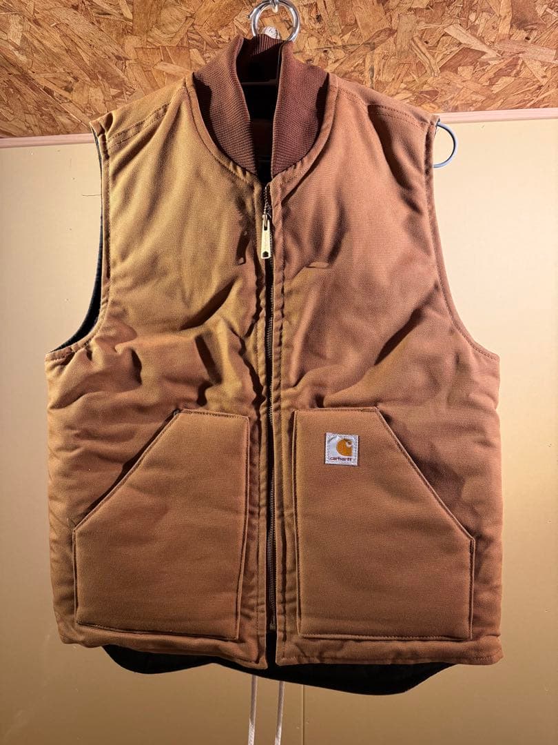 Carhartt ブラウン ダックベスト S