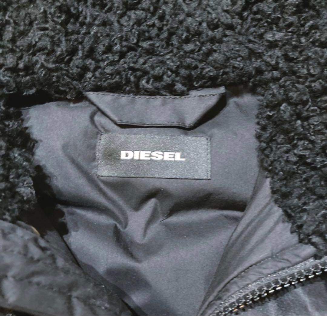 【美品】ディーゼル　N-2B フライトジャケット　中綿ダウンジャケット　黒