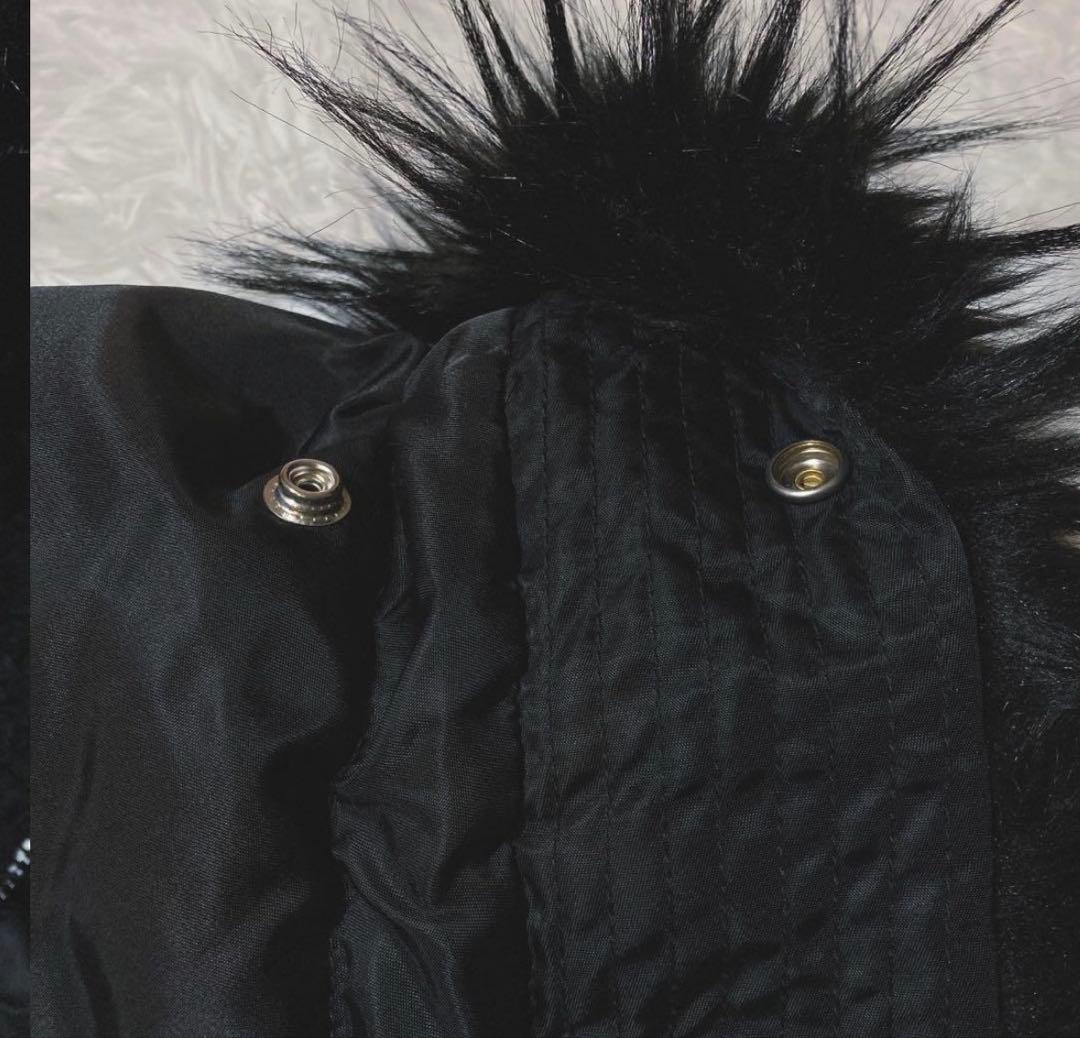 【美品】ディーゼル　N-2B フライトジャケット　中綿ダウンジャケット　黒