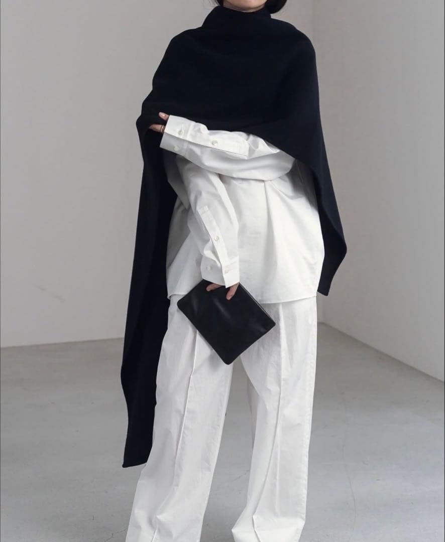 ジャケット・アウター digne throw shawl coat black