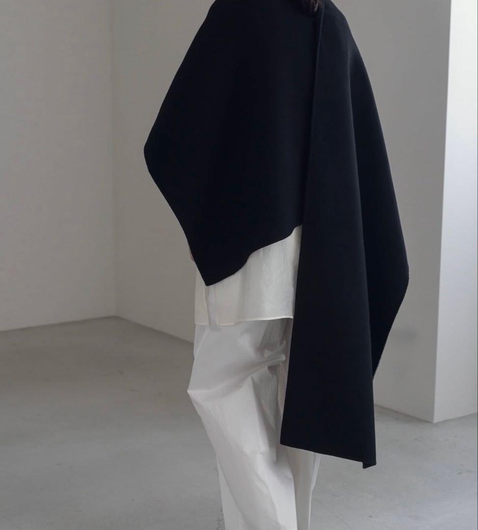 ジャケット・アウター digne throw shawl coat black