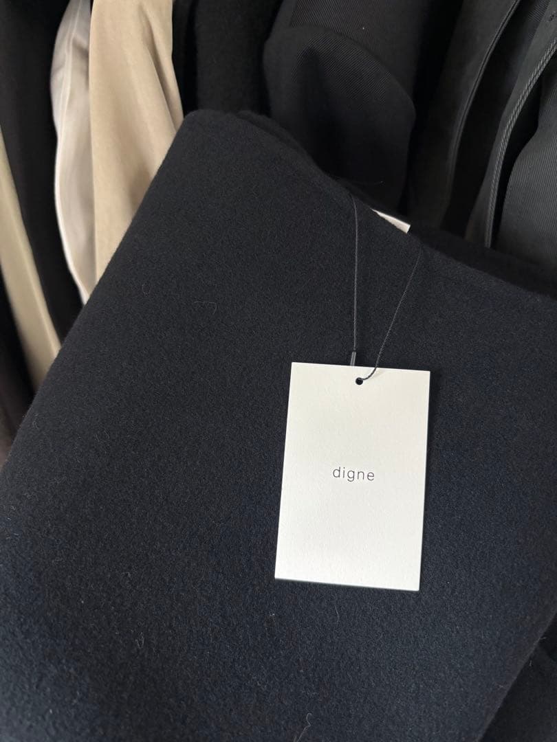 ジャケット・アウター digne throw shawl coat black