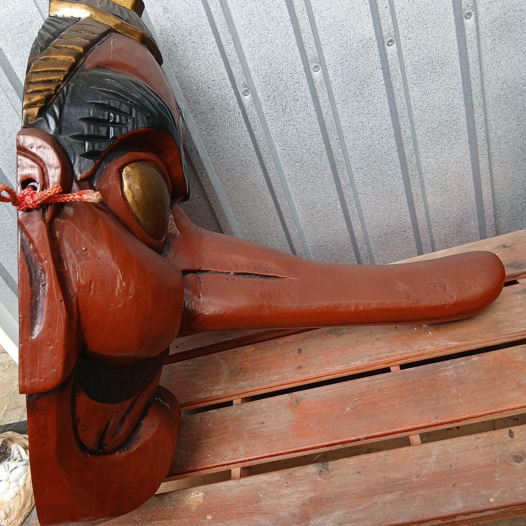 天狗　木製お面大型