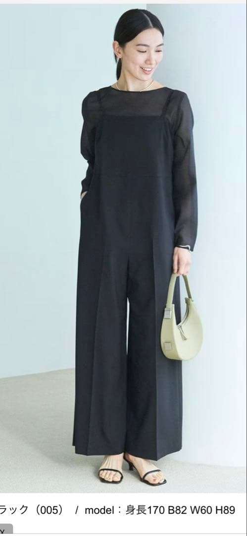 (*ノ様 ブラック ストオールインワン　アンフィーロ　UNFILO XL オンワ