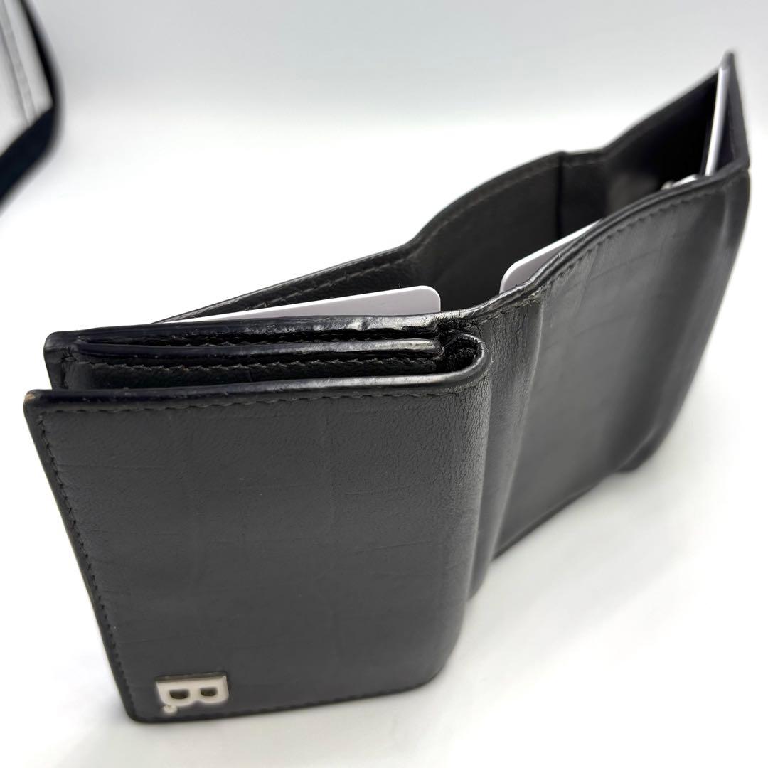 美品　BALENCIAGA バレンシアガ レザー 三つ折り財布　コンパクト