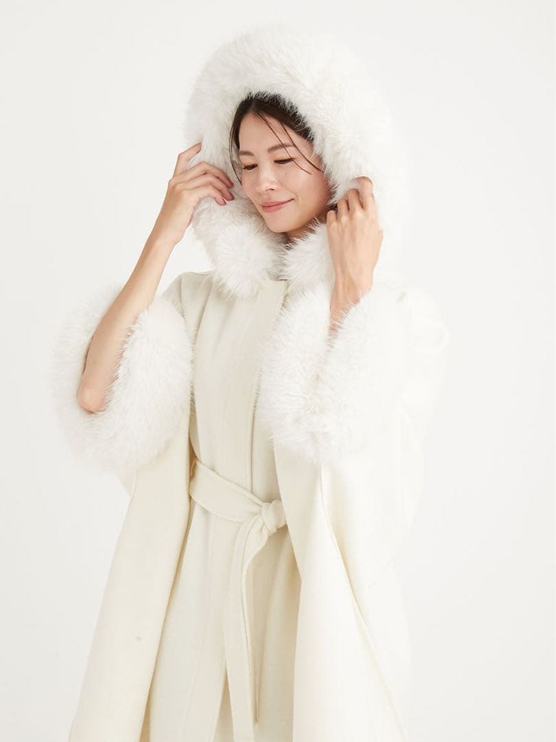 celford セルフォード ファーポンチョコート OWHT