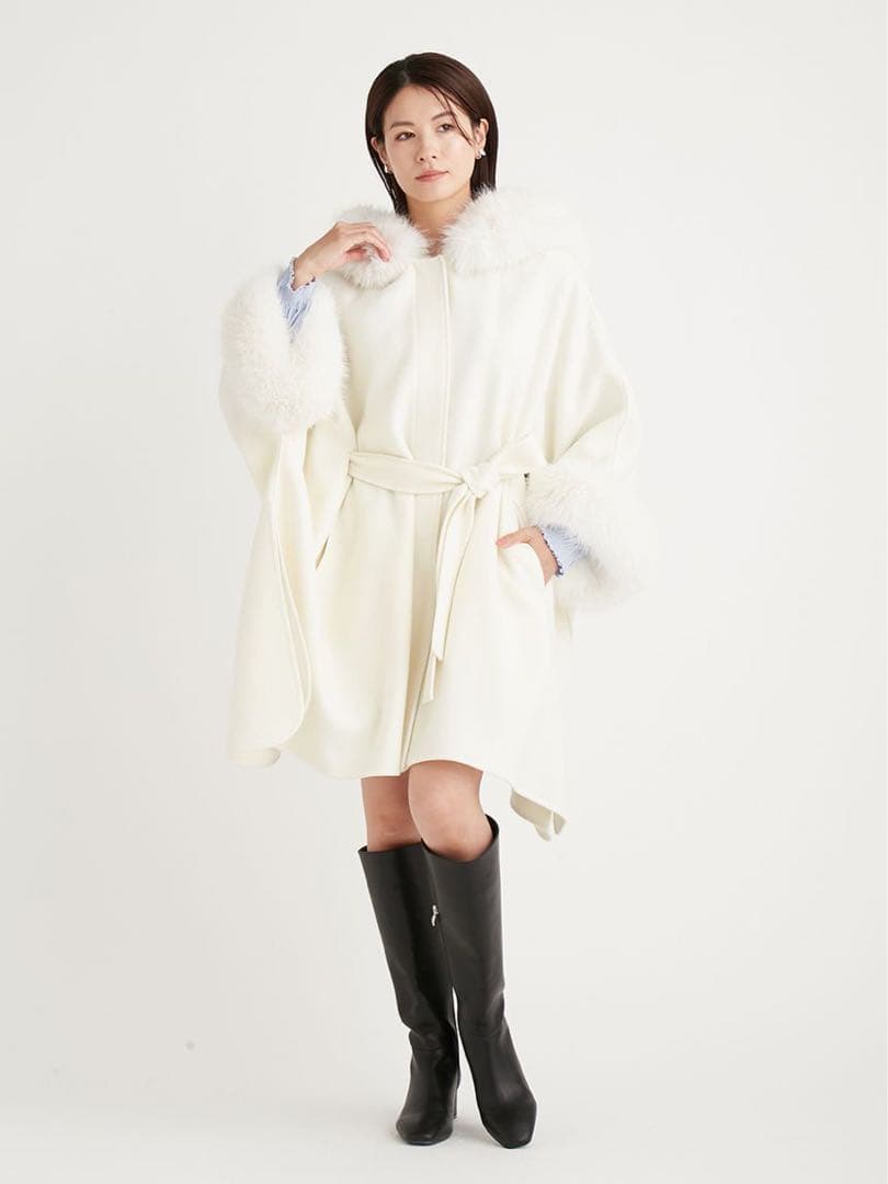 celford セルフォード ファーポンチョコート OWHT