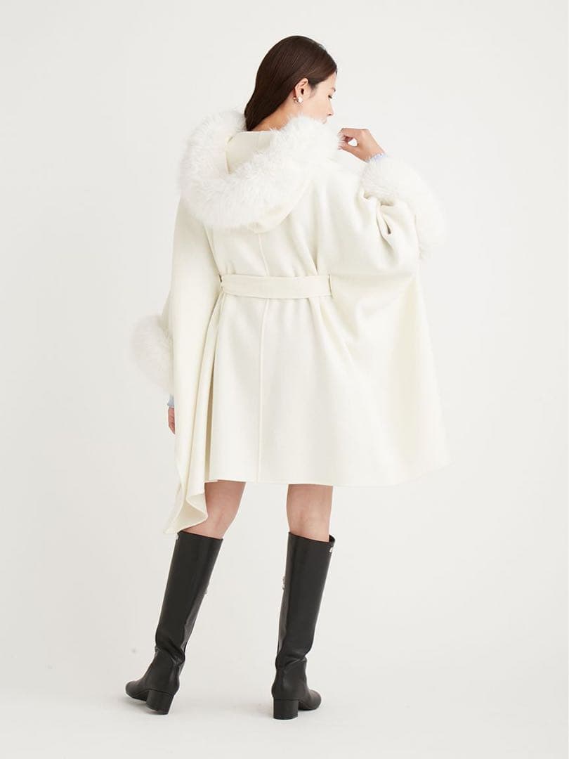 celford セルフォード ファーポンチョコート OWHT