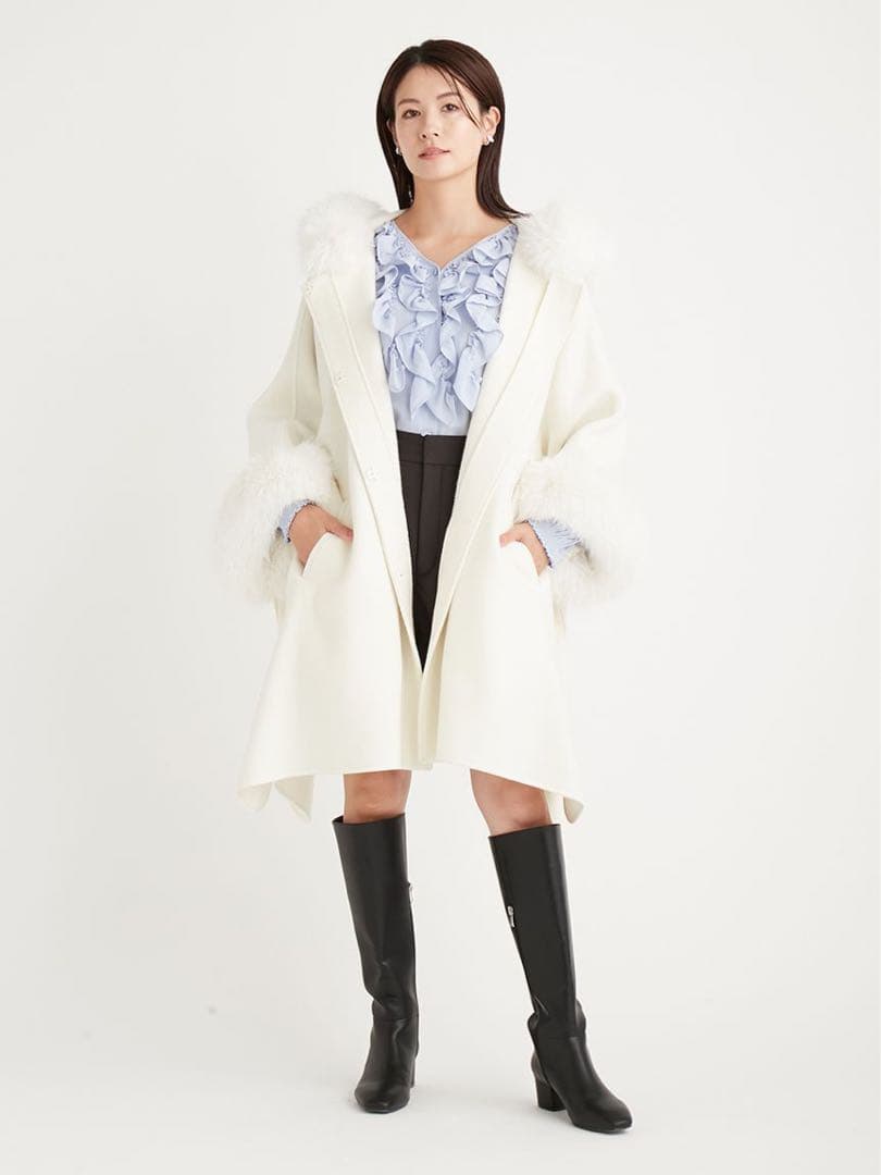 celford セルフォード ファーポンチョコート OWHT