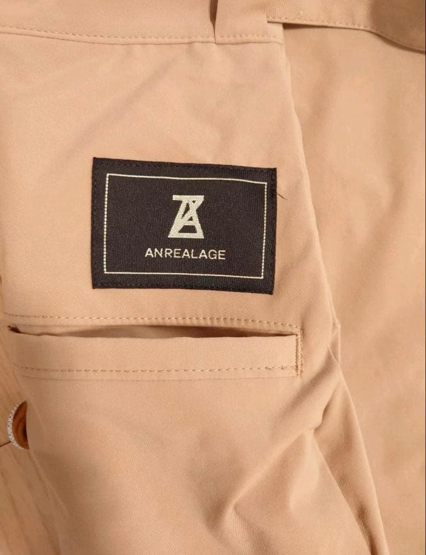 ANREALAGE ギミック変形ラップワイドパンツ ベージュ M