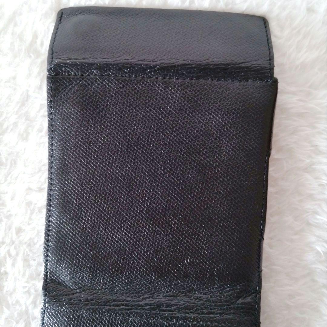 abrAsus 薄い財布 左利き用 ブラック 本革 二つ折り刻印