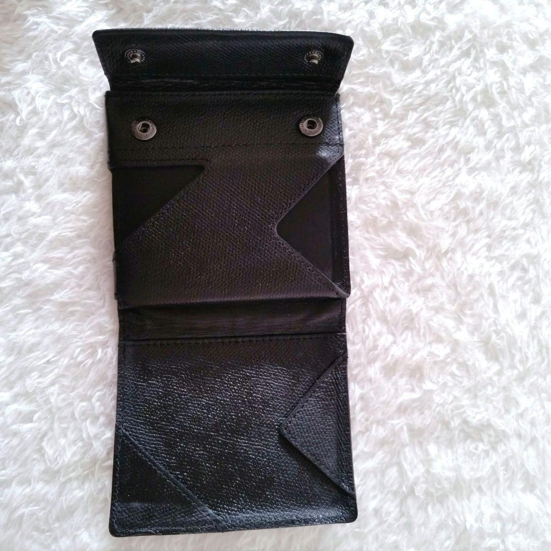 abrAsus 薄い財布 左利き用 ブラック 本革 二つ折り刻印