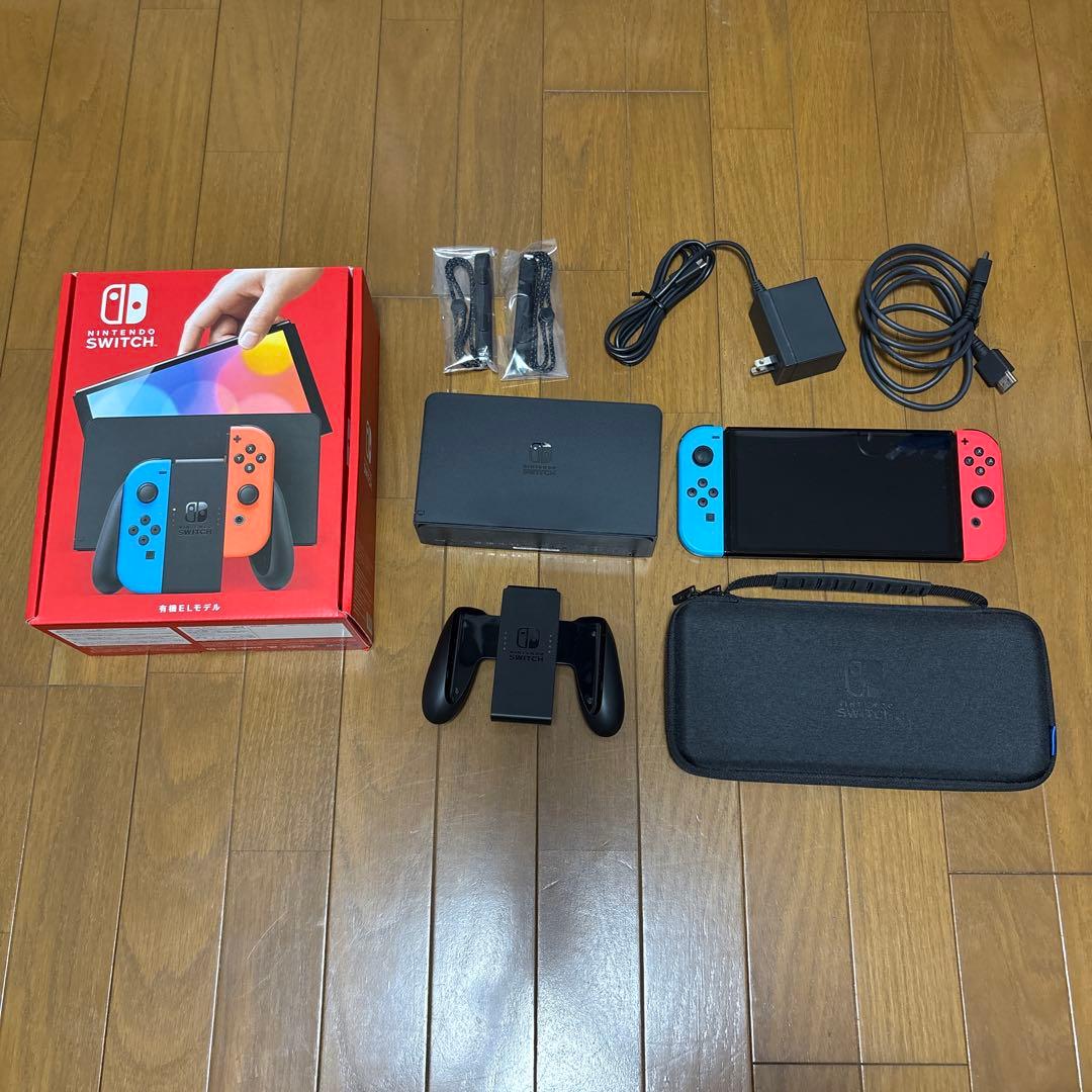 Nintendo Switch 有機EL 本体 青/赤 付属品完備