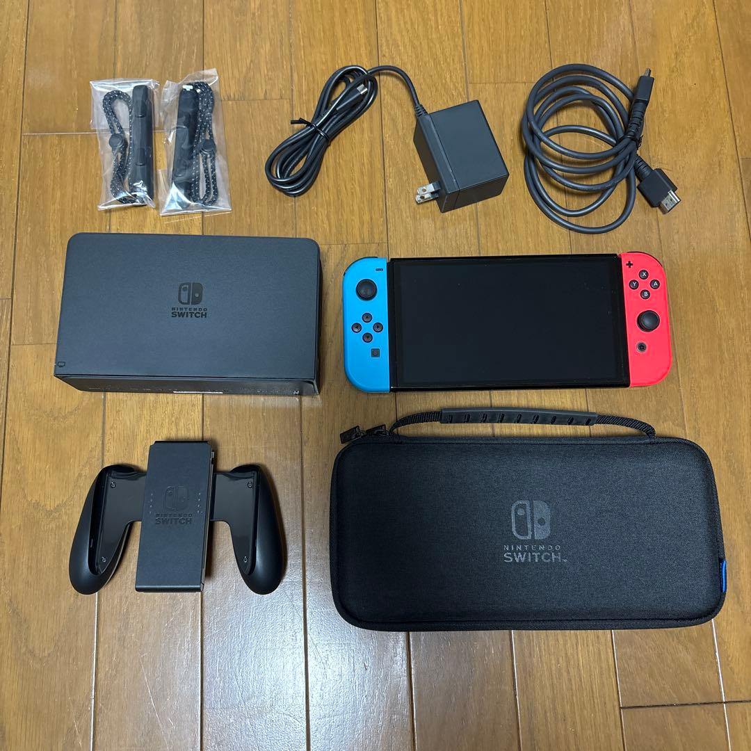 Nintendo Switch 有機EL 本体 青/赤 付属品完備