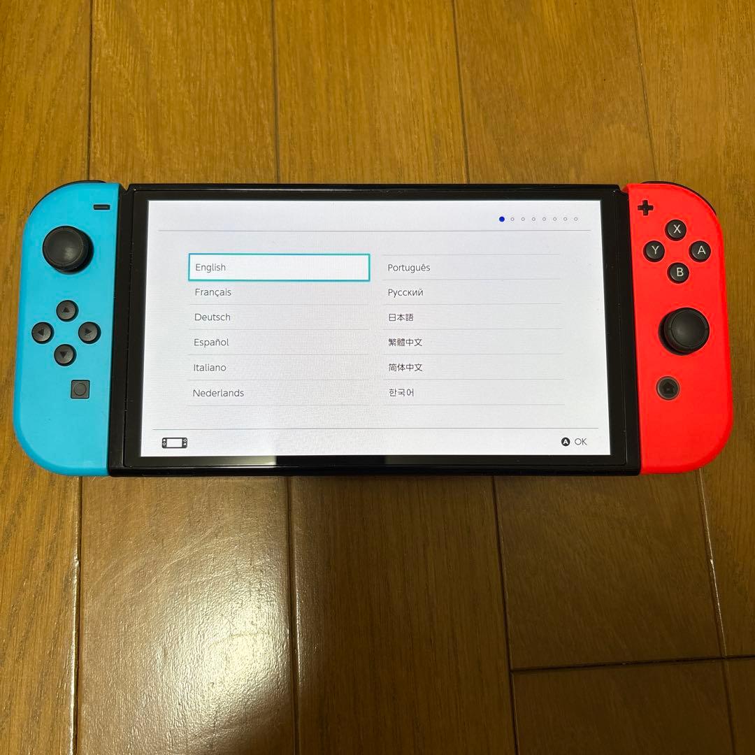 Nintendo Switch 有機EL 本体 青/赤 付属品完備