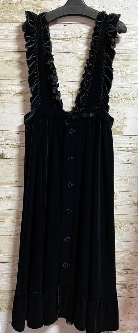 ピンクハウス スノーベロアジャンパースカート