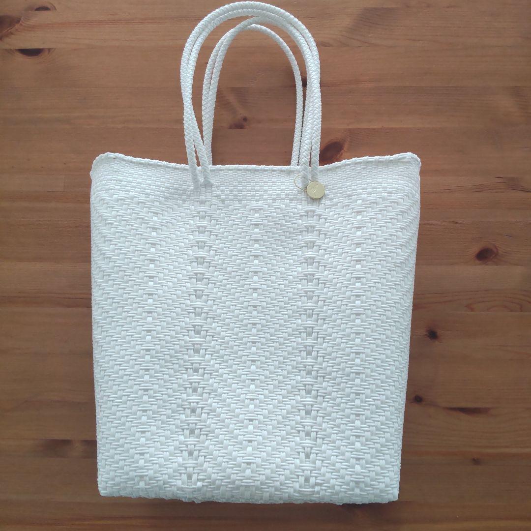 メルカドバッグ　レトラ ZIGZAG ホワイト (BOAT STYLE)