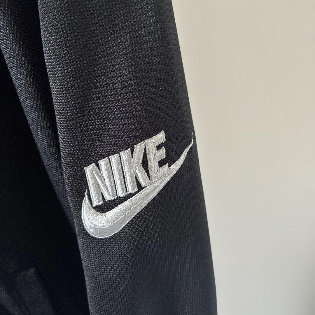 DeadStock90sNIKEオールドナイキ銀タグトラックジャケットジャージ黒