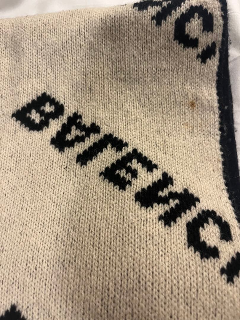 BALENCIAGA マフラー ブラック ホワイト