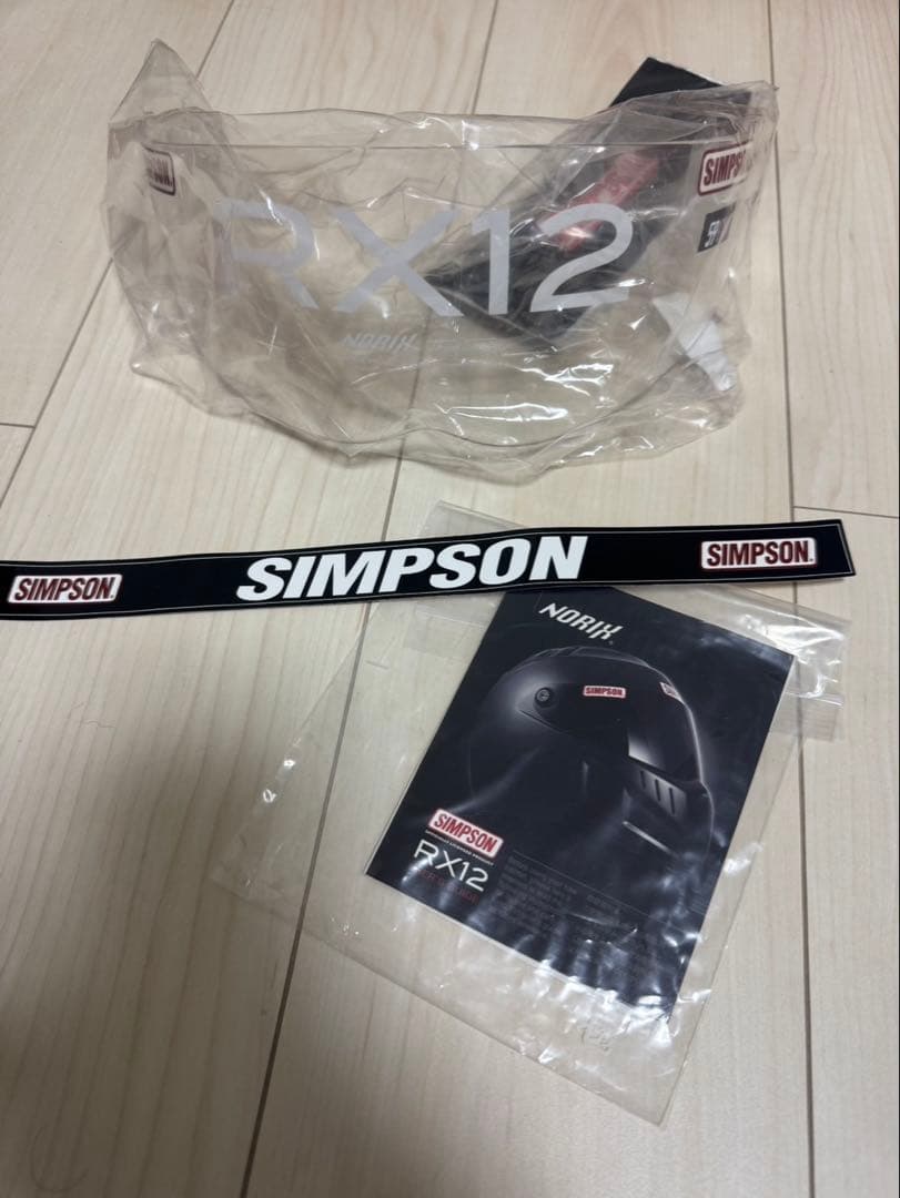 新品未使用 SIMPSON シンプソンRX12 マットブラック 59㎝ Mサイズ