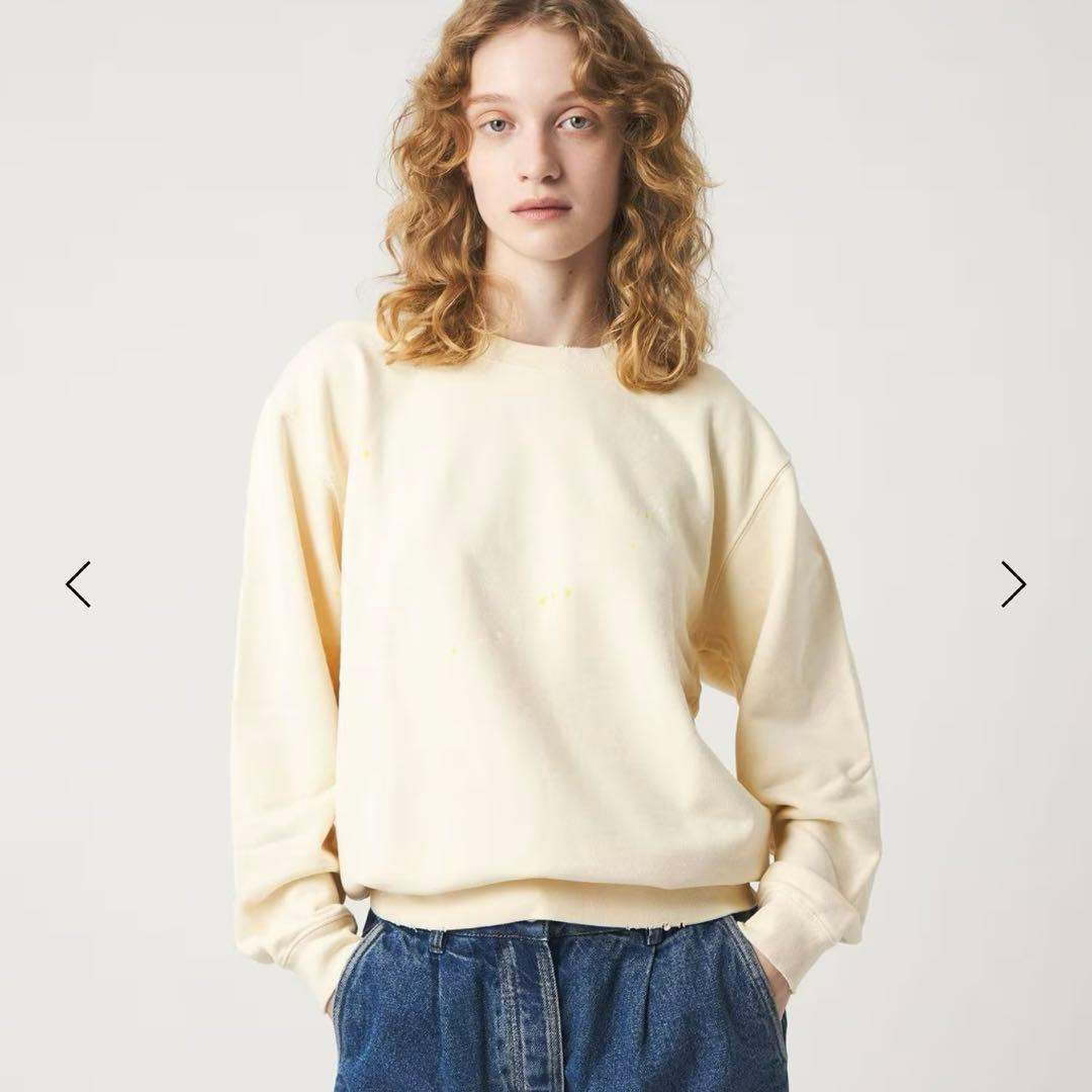 ＜6(ROKU)＞ダメージ ペイント スウェット プルオーバー　L