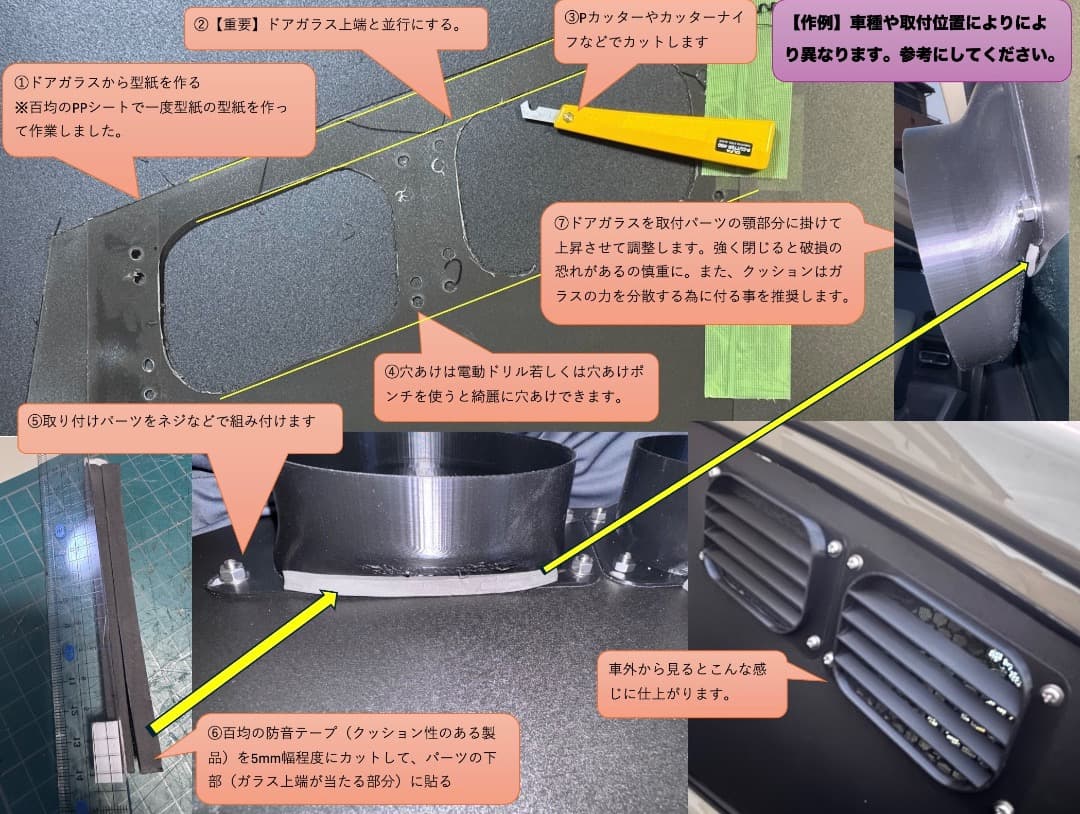 エコフローECOFLOW WAVE2,3専用ダクト取付用パーツ リアドア用 A